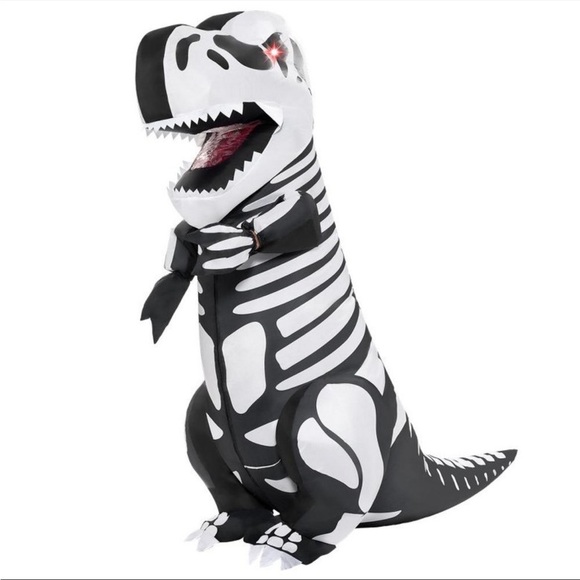 Joyfy Inflatable Skeleton Dinosaur Costume – LED Eyes, 8ft Tall - EUC - Picture 2 of 5